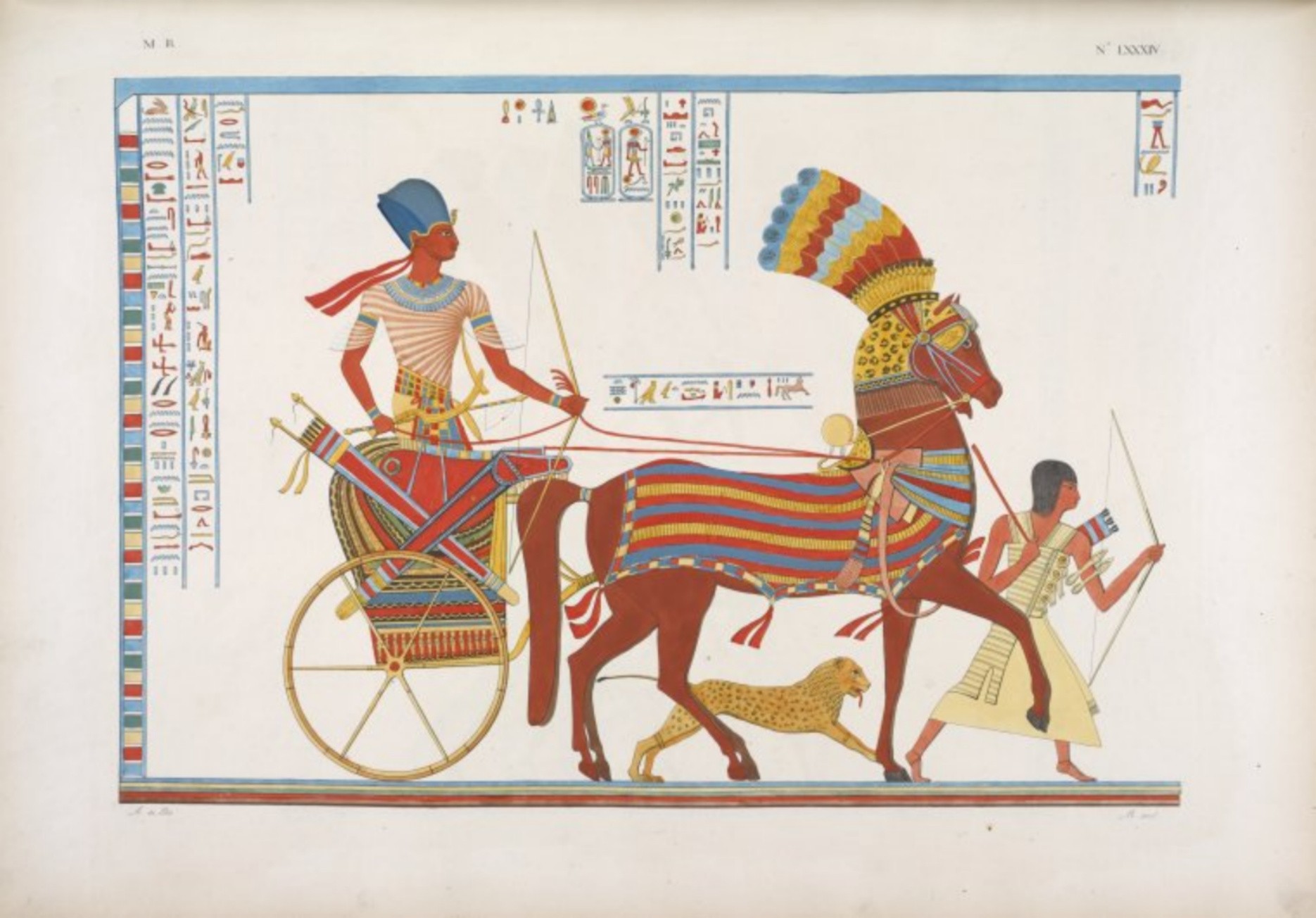 Ramses II triumphant on an Egyptian chariot