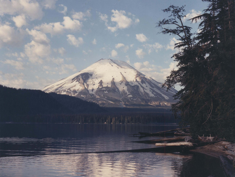 Spirit Lake with Mount St. Helens in the background, 1936. U.S. National Archives and Records Administration