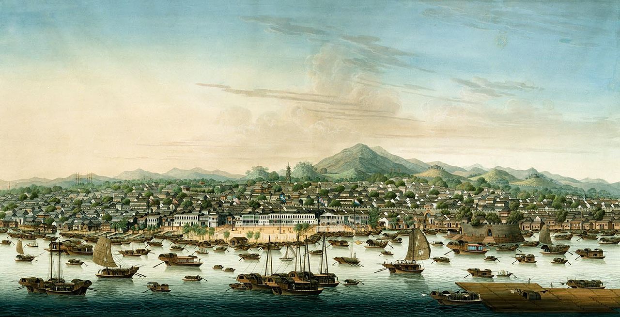 A painting of the city of Canton circa 1800, where Ching Shih lived before she became a pirate. Wikimedia Commons